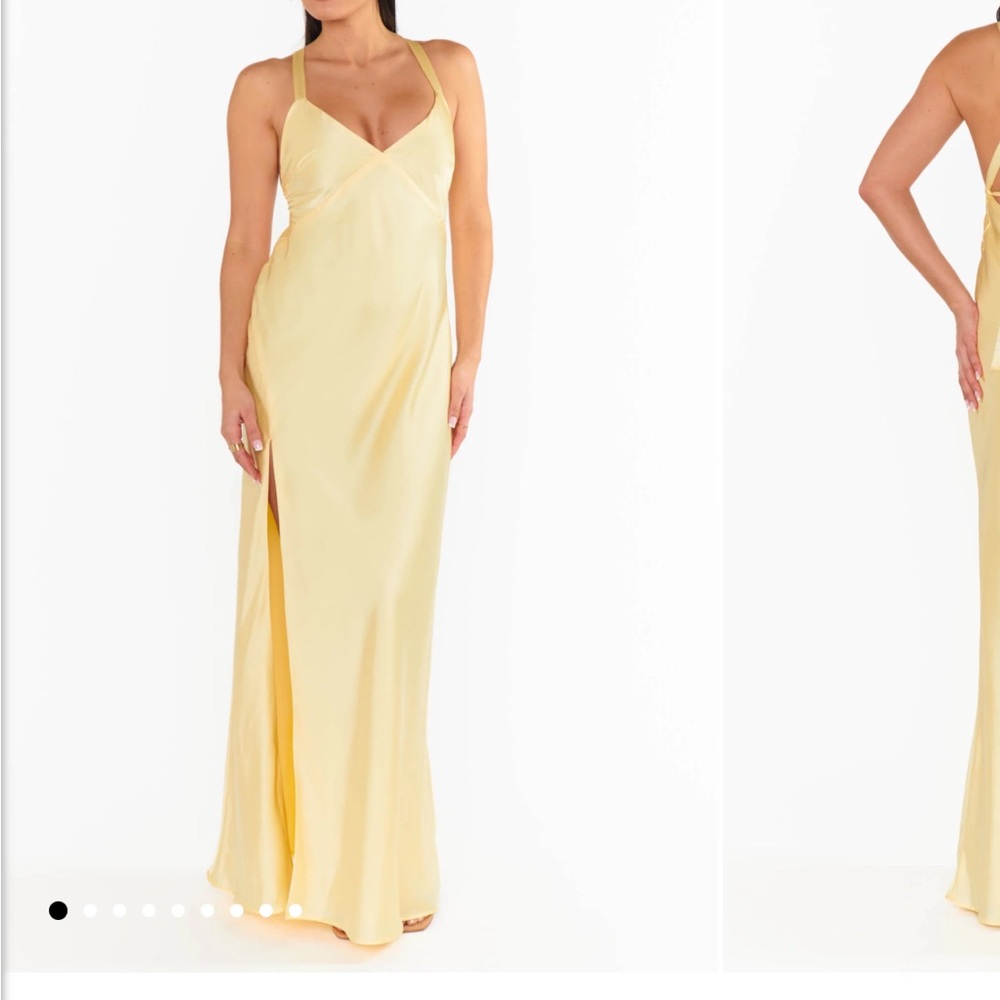 Show Me Your MuMu Yellow Backless Dresss